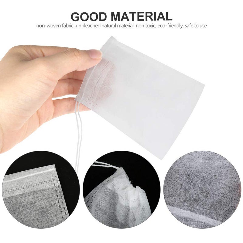 YGDZ Tea Filter Bags for Loose Tea, 200pcs Disposable Empty Loose Leaf Tea Bags (2.76 x 3.54 inch, 3.15 x 3.94 inch) - Image 3